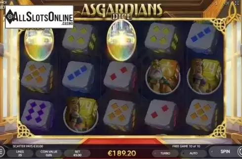 Win screen 3. Asgardians Dice from Endorphina
