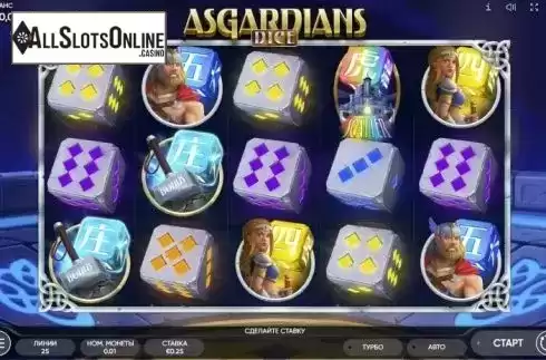 Reel Screen. Asgardians Dice from Endorphina