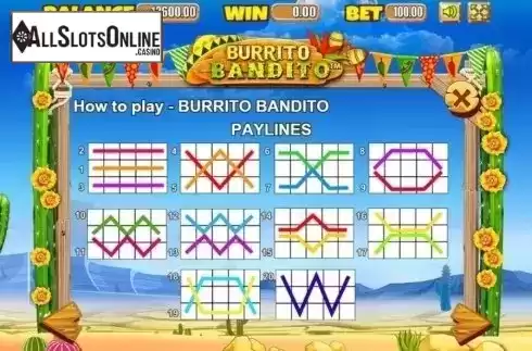 Lines. Burrito Bandito from Allbet Gaming