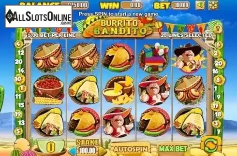 Reel Screen. Burrito Bandito from Allbet Gaming