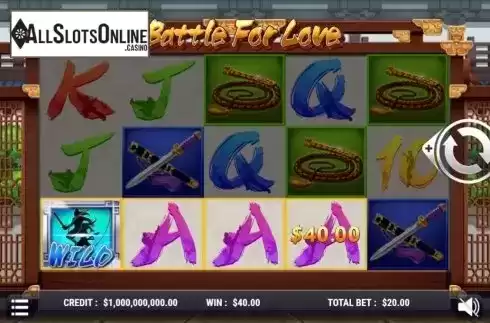 Win Screen 1. Battle For Love from Slot Factory