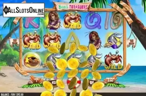 Win Screen 2. Beach Treasures from Join Games