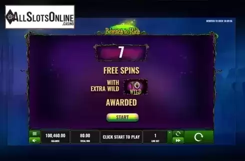 Free spins screen. Bewitch to Rich from Playreels