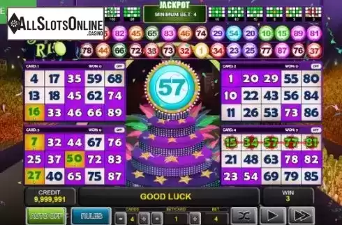 Cash Screen. Bingo Samba Rio from Caleta Gaming