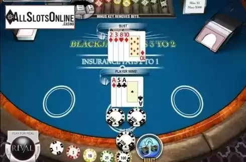 Screen4. Blackjack (Rival) from Rival Gaming