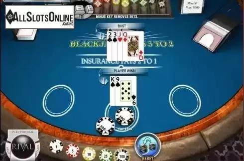 Screen3. Blackjack (Rival) from Rival Gaming