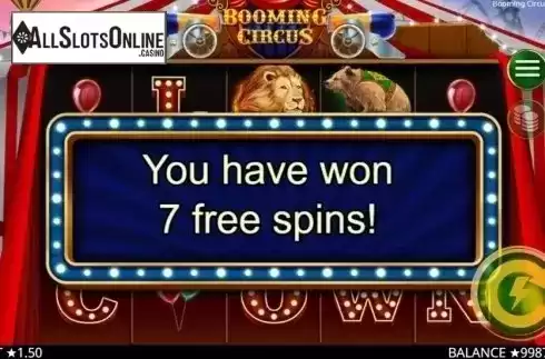 Free Spins 1. Booming Circus from Booming Games