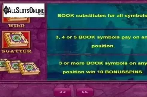 Paytable 3. Book of Fortune from Amatic Industries