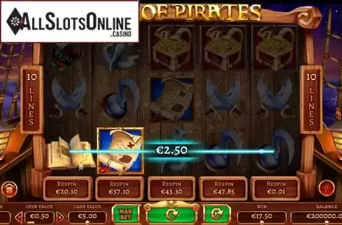 Win screen 3. Book of pirates from Gaming Corps