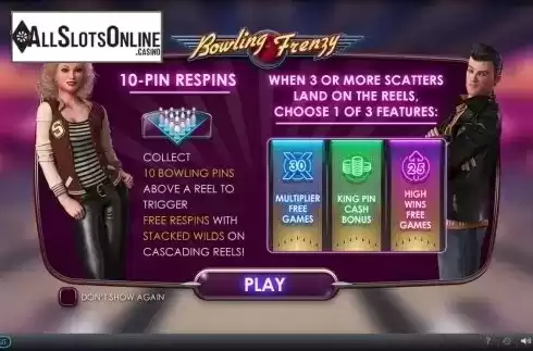 Start Screen. Bowling Frenzy from SUNFOX Games
