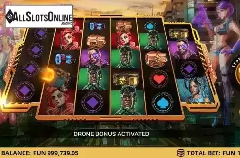 Drone Award Free Spins Screen