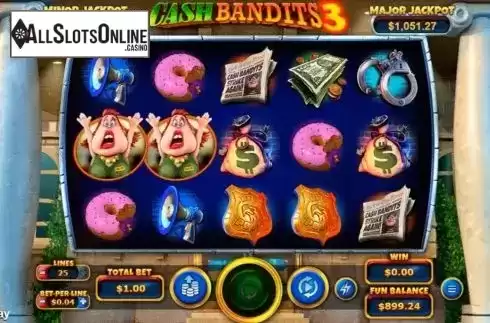 Win Screen. Cash Bandits 3 from RTG