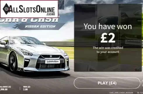 Win screen 2. Car & Cash - Nissan from gamevy