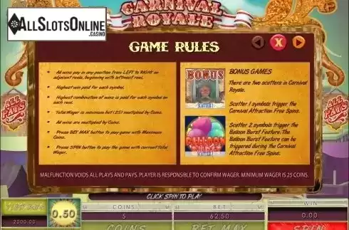 Screen2. Carnival Royale from Microgaming