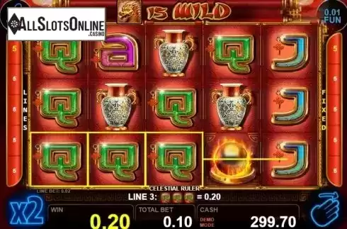 Win screen 2. Celestial Ruler from Casino Technology