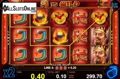 Win screen 1. Celestial Ruler from Casino Technology