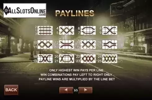 Paylines. Chicago Streets from Playtech