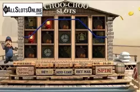 Win Screen . Choo-Choo Slots from GamesOS