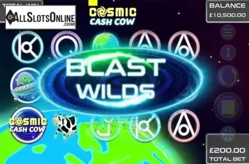 Blast wilds screen. Cosmic Cash Cow from Games Warehouse