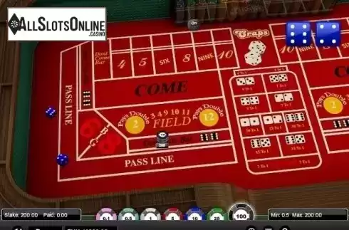 Game Screen 2. Craps (1x2gaming) from 1X2gaming