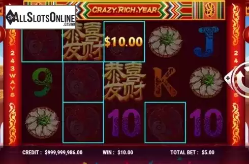 Win Screen 2. Crazy Rich Year from Slot Factory