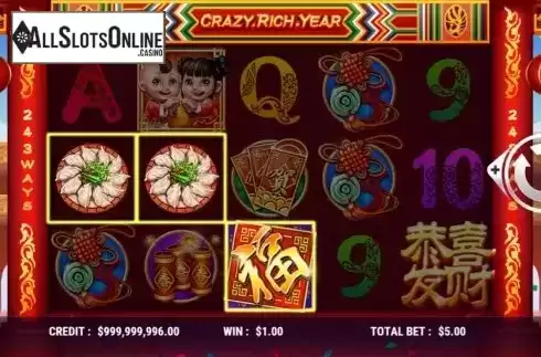 Win Screen 1. Crazy Rich Year from Slot Factory