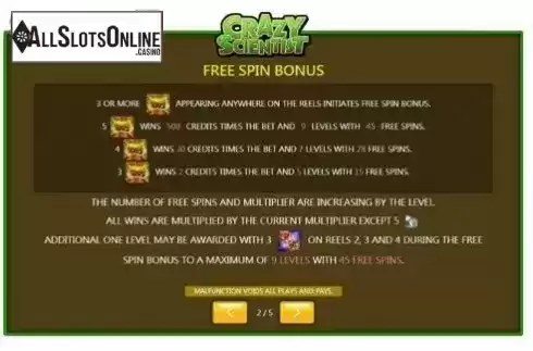 Free Spins 1. Crazy Scientist (Jumbo Games) from Jumbo Games