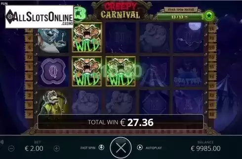 13 star spin meter. Creepy Carnival from Nolimit City