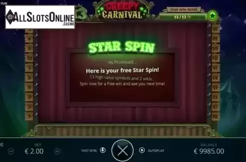 Star Spin intro. Creepy Carnival from Nolimit City