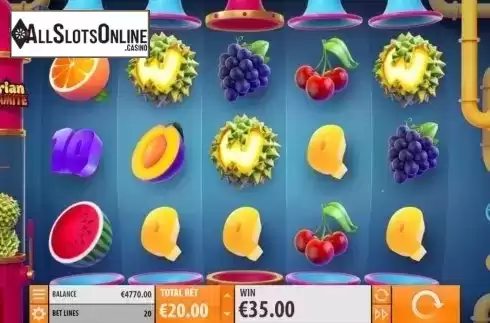 Win Screen. Durian Dynamite from Quickspin