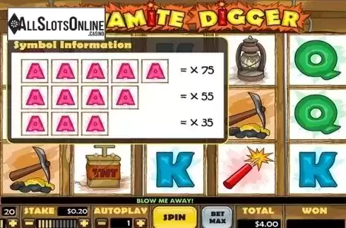 Screen5. Dynamite Digger from Playtech
