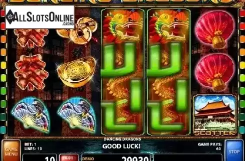 Screen 1. Dancing Dragons (CT) from Casino Technology