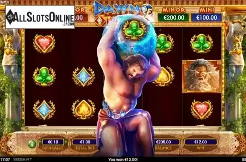 Free Spins. Dawn of Olympus from GameArt