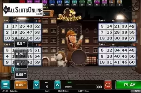Game Screen 1. Detective Bingo from MGA