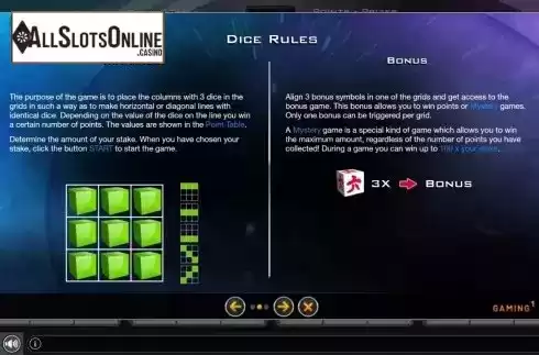 Features. Dice Of Fortune from GAMING1