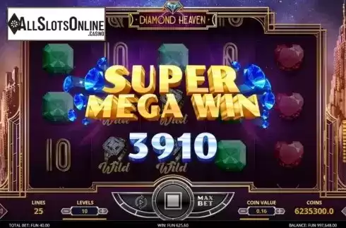 Win Screen 4. Diamond Heaven from Leap Gaming