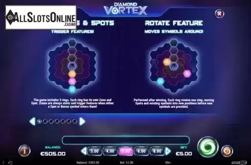 Features 1. Diamond Vortex from Play'n Go