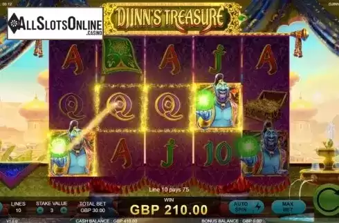 Win Screen. Djinns Treasure from Rocksalt Interactive