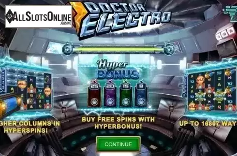 Start Screen. Doctor Electro from Kalamba Games