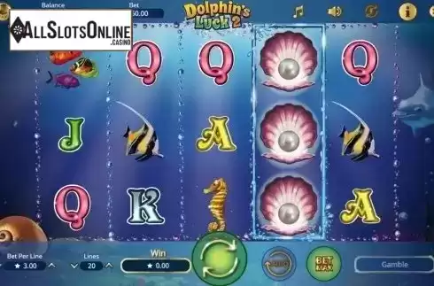 Game Workflow screen. Dolphin's Luck 2 from Booming Games
