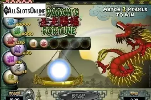 Game Process Screen. Dragons Fortune from Microgaming