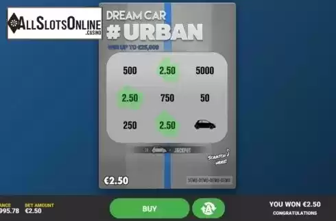 Game Screen 3. Dream Car Urban from Hacksaw Gaming