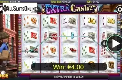 Win Screen. Extra Cash Dice from NextGen