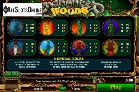 Screen3. Enchanted Woods from Microgaming