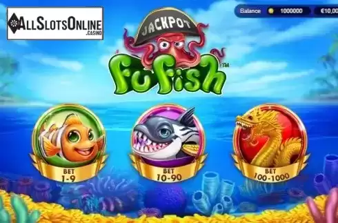 Intro screen. Fu Fish Jackpot from Skywind Group