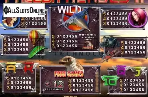 Screen4. Falcon Heroes 2 from Casino Technology