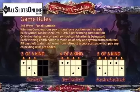 Rules. Fantasy Goddess from SimplePlay