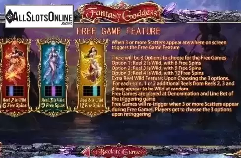 Free Spins. Fantasy Goddess from SimplePlay