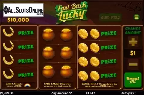 Game Screen 1. Fast Buck Lucky from Instant Win Gaming