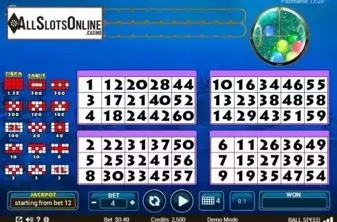 Game Screen 1. Fishmania Bingo from ZITRO